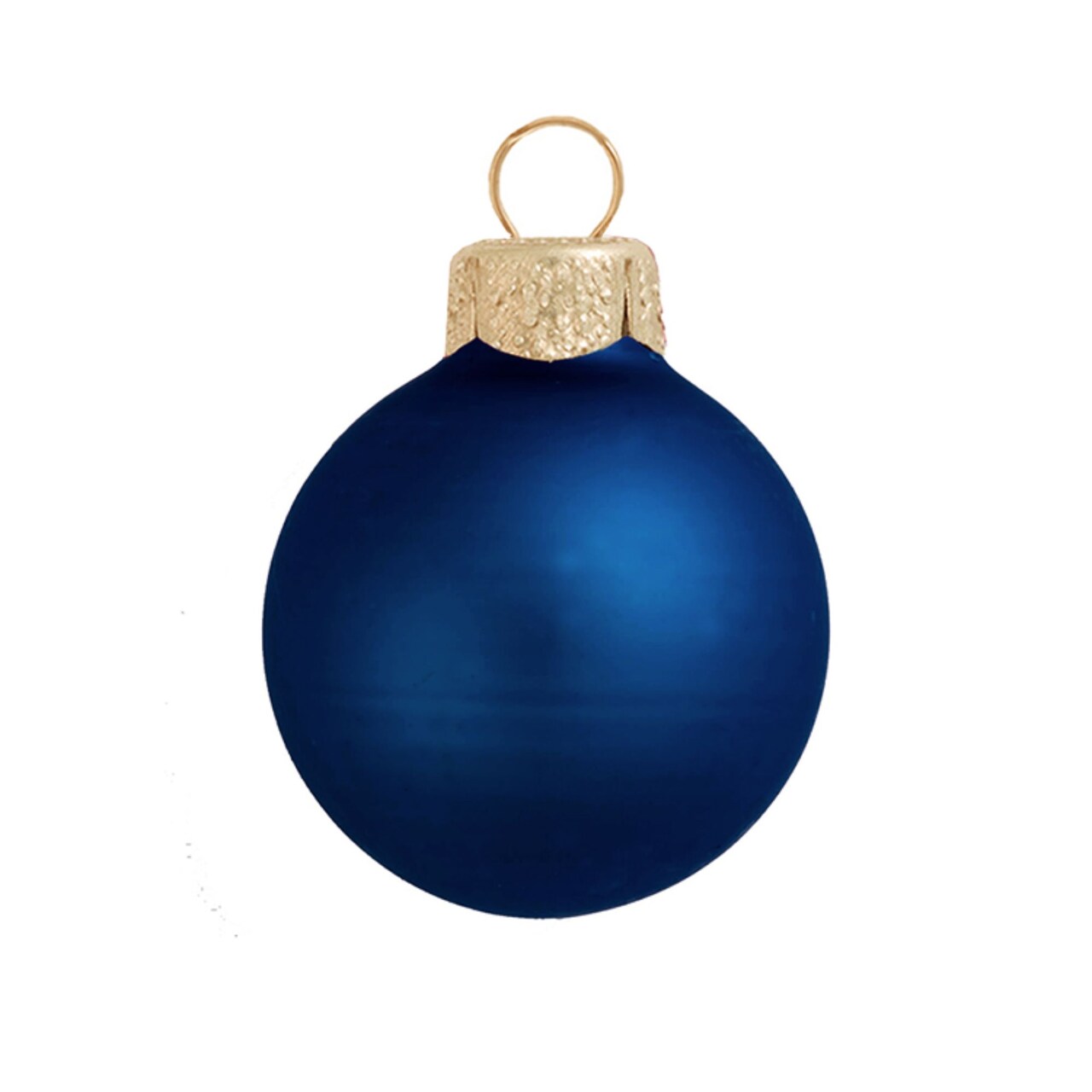 Whitehurst Mini Matte Finish Glass Christmas Ball Ornaments - 1.5" (40mm) - Midnight Blue - 40ct